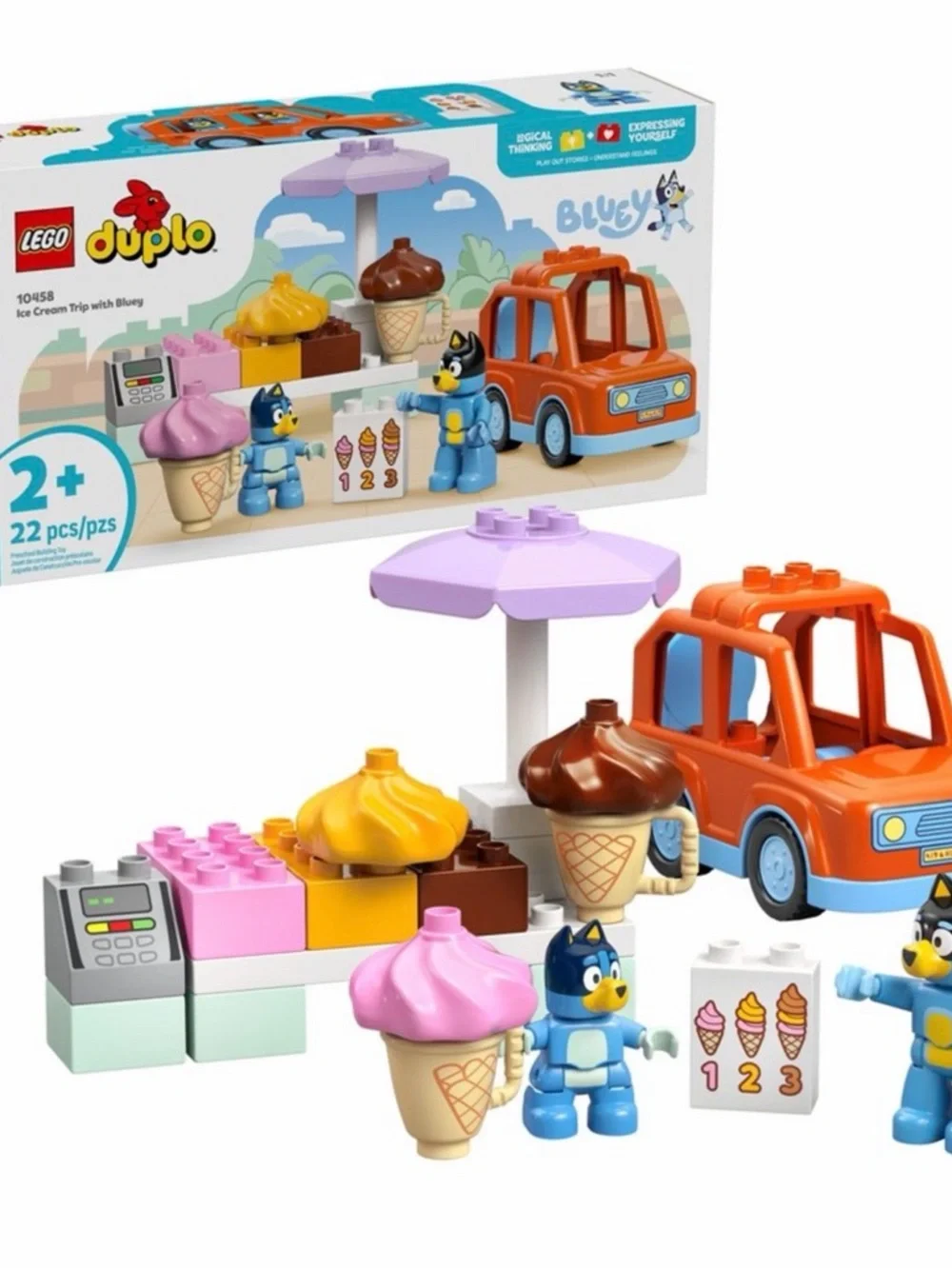 LEGO DUPLO Bluey Ice Cream Trip with Bluey - Toddler Toy For Boys and Girls - Picture 2 of 7